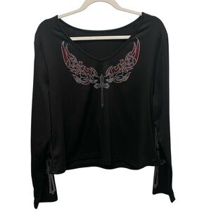 ROMWE Women’s Shirt with Embellishments